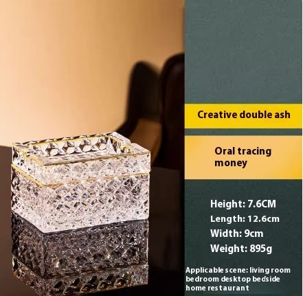 Bohemian Crystal Ashtray For Men's Gifts Pi-Mart