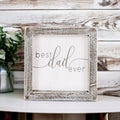 Best Dad Ever Wooden Framed Sign 5x5 Gift For Fathers Day Birthday Home Decor BandsCo Straps