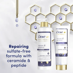 Dove Nourishing Shampoo; Rescue & Protect Sulfate-Free for Split Ends and Damaged Hair; 13.5 oz