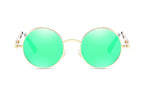Luxury Popular Retro  Gothic Steampunk Polarized Men and  Women Brand Designer Vintage Round High Quality Metal Frame Sunglasses With UV400 Protection - SJB-DIAMOND ELITES