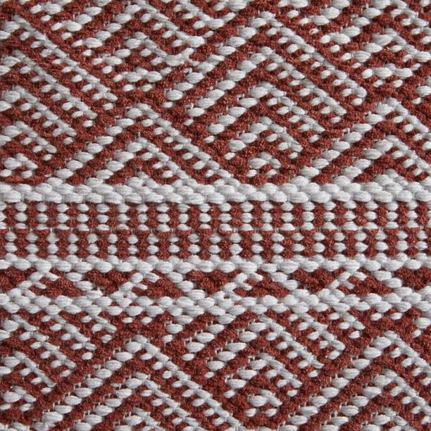 Better Homes & Gardens Geo Stripe Cotton Rich 14" x 90" Table Runner, Brick