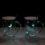 Luminous Heat-resistant Glass With Lid Spoon Pi-Mart