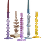 Glass Candle Holders Nordic Decor Taper Candle Holder Candlesticks for Home Wedding Room Decoration Party Vase Home Decor Pi-Mart