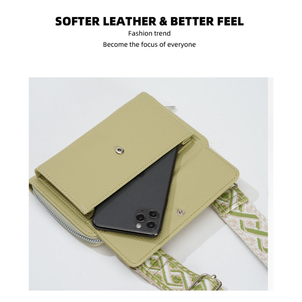 Small crossbody bag for women, 2 in 1 mobile phone satchel design, shoulder crossbody bag, multifunctional wide strap - SJB-DIAMOND ELITES
