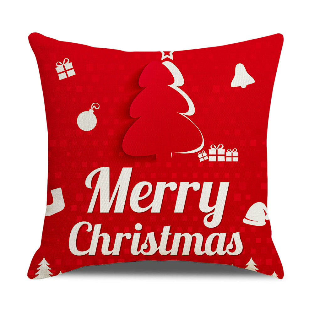 Santa Printed Cushion Sofa Cushion Home Furnishing Pi-Mart