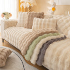 Winter Thickened Rabbit Plush Modern Sofa Cushion Pi-Mart