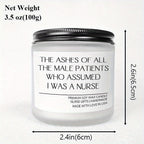 1pc Round Single-wick Scented Candle, 5.3Oz, Soy Wax, Beeswax, with Bow, in Glass Bottle, Extra Long Burn Time (12 Hours Or More), for Birthday, Labor and Delivery Nurse, Nurse Practitioner, Nursing School Student, Paramedic,