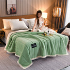 Thick Warm Winter Bed Blankets Wool Blanket Bedspread Pi-Mart