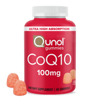 Qunol CoQ10 Gummies, 100mg, Ultra-High Absorption, Heart Health Supplement, 60 Count