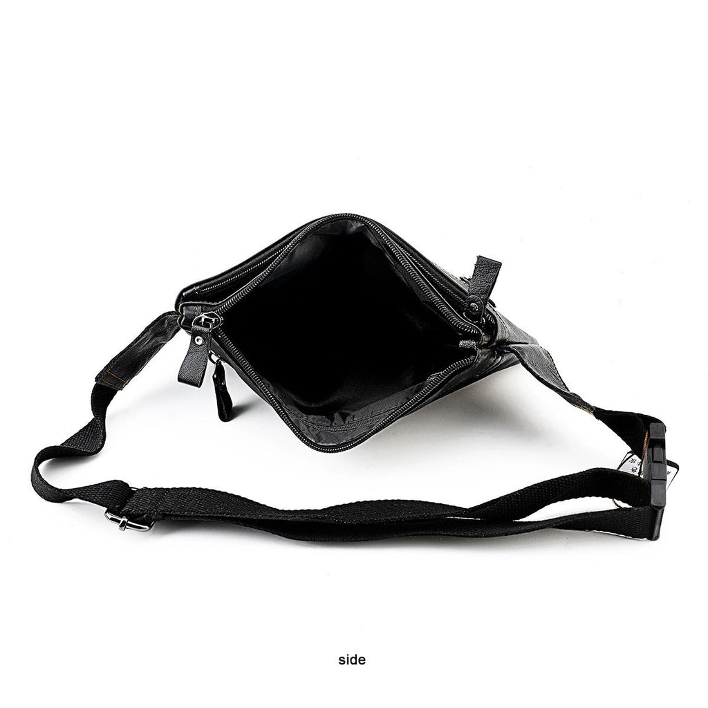 Multifunctional Genuine Leather Chest Bag & Waist Bag for Men and Women – Fanny Pack for Travel, Sports, Running, and Holidays with Multiple Pockets - SJB-DIAMOND ELITES