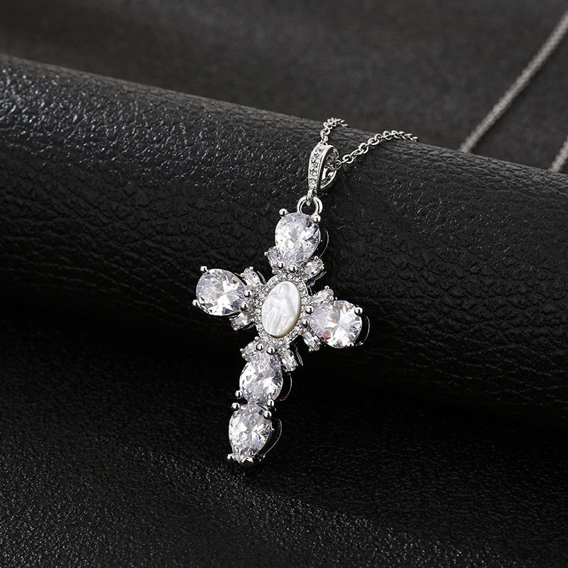 Cross Crystal Necklace - SJB-DIAMOND ELITES