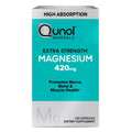 Qunol Magnesium Capsules (120 Count), High Absorption, 420mg, Extra Strength, Bone, Nerve, and Muscle Health Supplement
