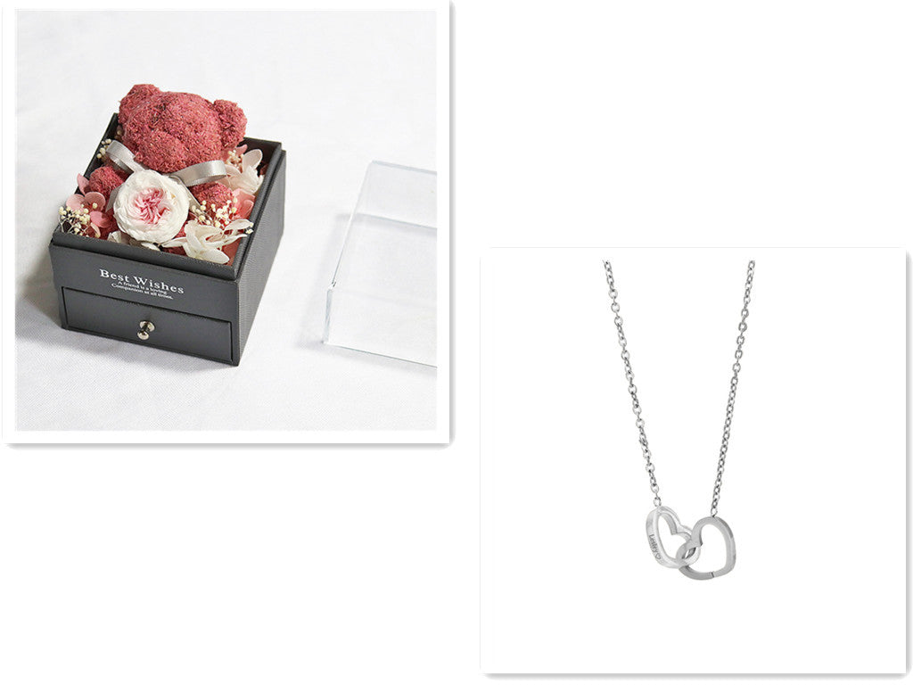 Simple Stainless Steel Plating Love Engraved Necklace Pi-Mart