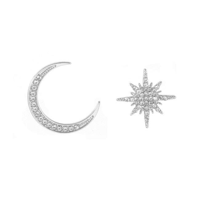 Star and Moon Drop Earrings Pi-Mart