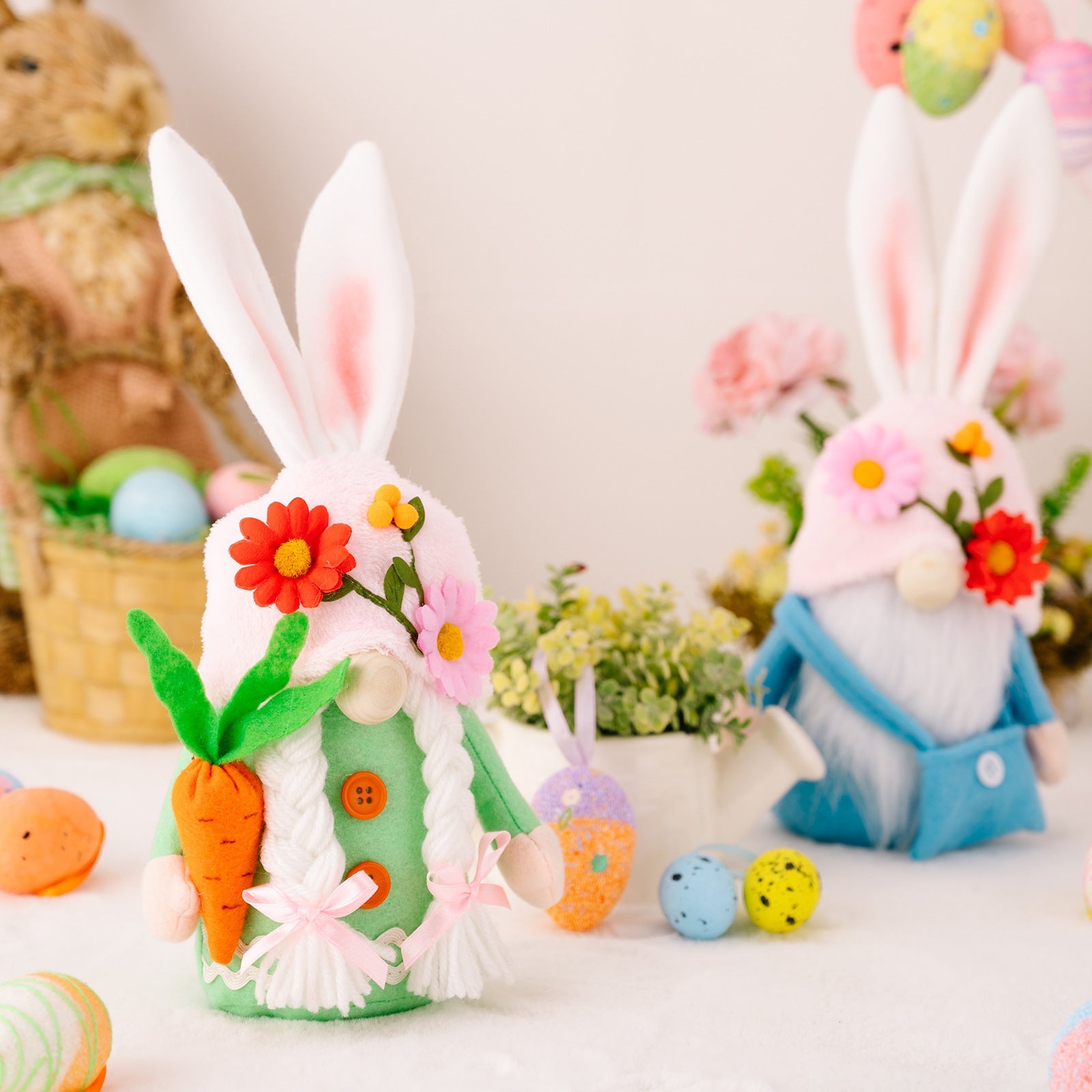 Easter Faceless Gnome Rabbit Doll DIY Handmade Home Decoration Spring Hanging Bunny Ornaments Kids Gifts Pi-Mart