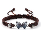 Couple Butterfly Buckle Braided Bracelet Pi-Mart