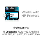 HP 952 Ink Cartridge, Black (F6U15AN)