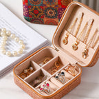Retro Portable Travel Jewelry Storage Box, Jewelry Box, Compact Ring Storage Box, Jewelry Box, Sewing Box - SJB-DIAMOND ELITES