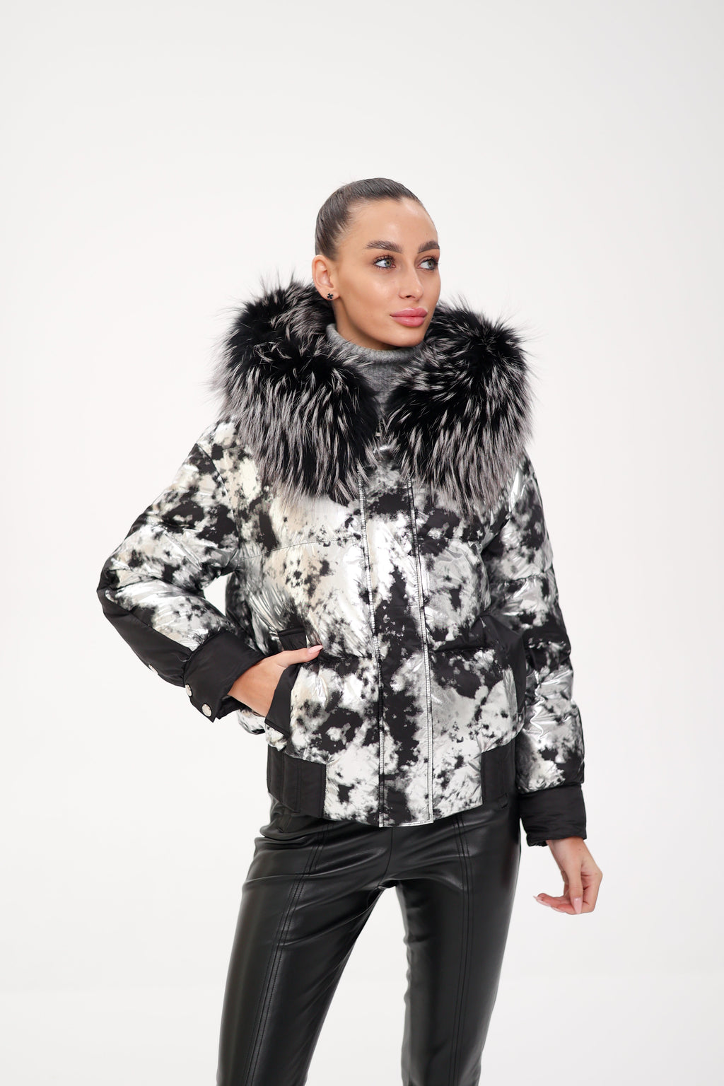 Glacier Fox Collar Down Fill Puffer - SJB-DIAMOND ELITES