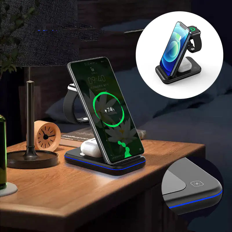 Three-in-One Wireless Charger Pi-Mart
