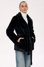 Faux Mink Effect Fur Coat - SJB-DIAMOND ELITES