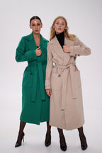 Eliza Classic Cashmere Wool Blend Overcoat in Nude - SJB-DIAMOND ELITES