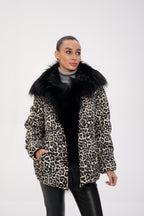 Genuine Polar Fox Leopard Luxe Down Parka - SJB-DIAMOND ELITES