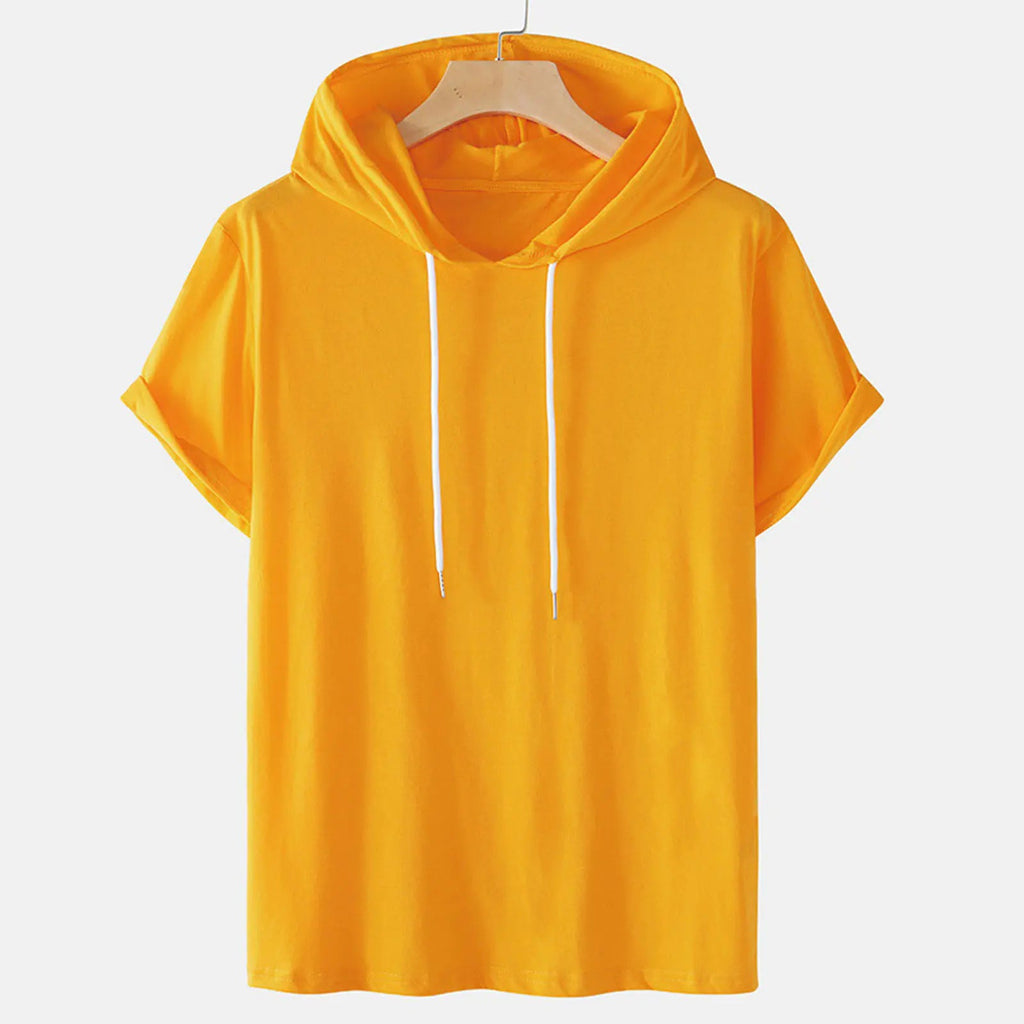 Plus Size Men's Hooded T-Shirts with Drawstring (Summer) Lootquake LLC