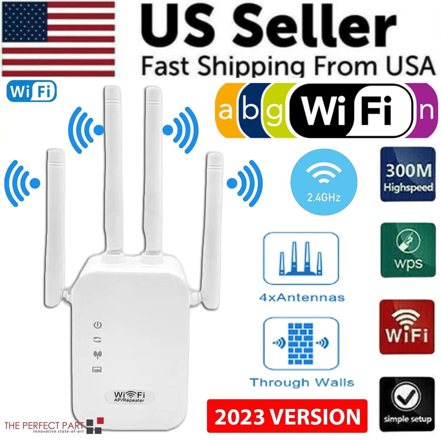 WiFi Range Extender Internet Booster Network Router Wireless Signal Repeater Pi-Mart