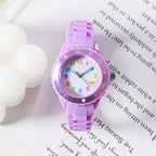 Kids Quartz Watches 50M Waterproof Analog Wristwatches Jelly Clock Students Watch Children PU Band Watch Childrens Analog Wrist Watch With Protective Design Simple Watch For Girls And Boys Stevvex