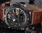 Men's Multifunction Digital Analog Waterproof Watch With Alarm And Automatic Time Zones Unique Design Excellent Gift - SJB-DIAMOND ELITES