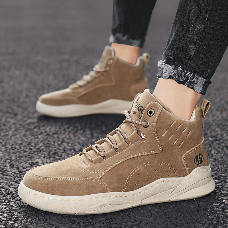Business Men's High Quality Casual Shoes Fashion Trend Men's Sports Leather Shoes Comfortable Lace-Up Non-Slip Walking Shoes Leather Luxury Non-Slip Hiking Boots Outdoor Lightweight Shoes Stevvex