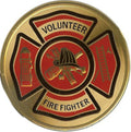 VOLUNTEER FIRE FIGHTER Color Medallion. The Military Gift Store