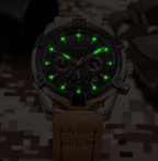 Men's Waterproof Watch With Chronometers Date Display Gold Detail Excellent Background Perfect Gift Stevvex