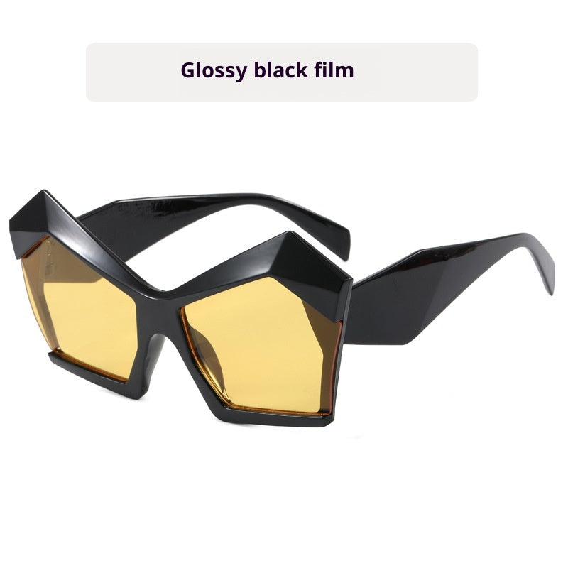 Oversized Square Cateye Polarized Sunglasses Big Trendy Style Fashionable Personality Big Frame Sunglasses New Fashionable & Popular Street Style Sunglasses For Women Stevvex