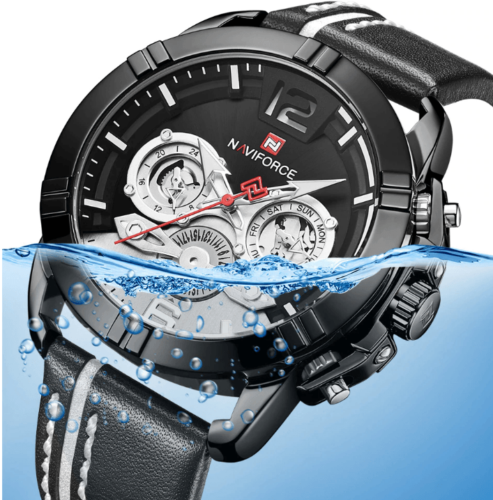 Waterproof  Quartz  Man Leather Sport Wrist Watch  Luxury Unique Design Perfect Gift - SJB-DIAMOND ELITES
