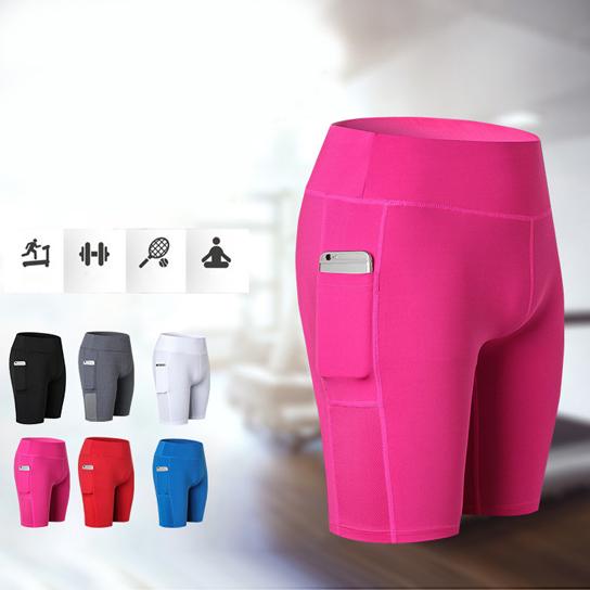 Yoga Shorts Stretchable With Phone Pocket - SJB-DIAMOND ELITES