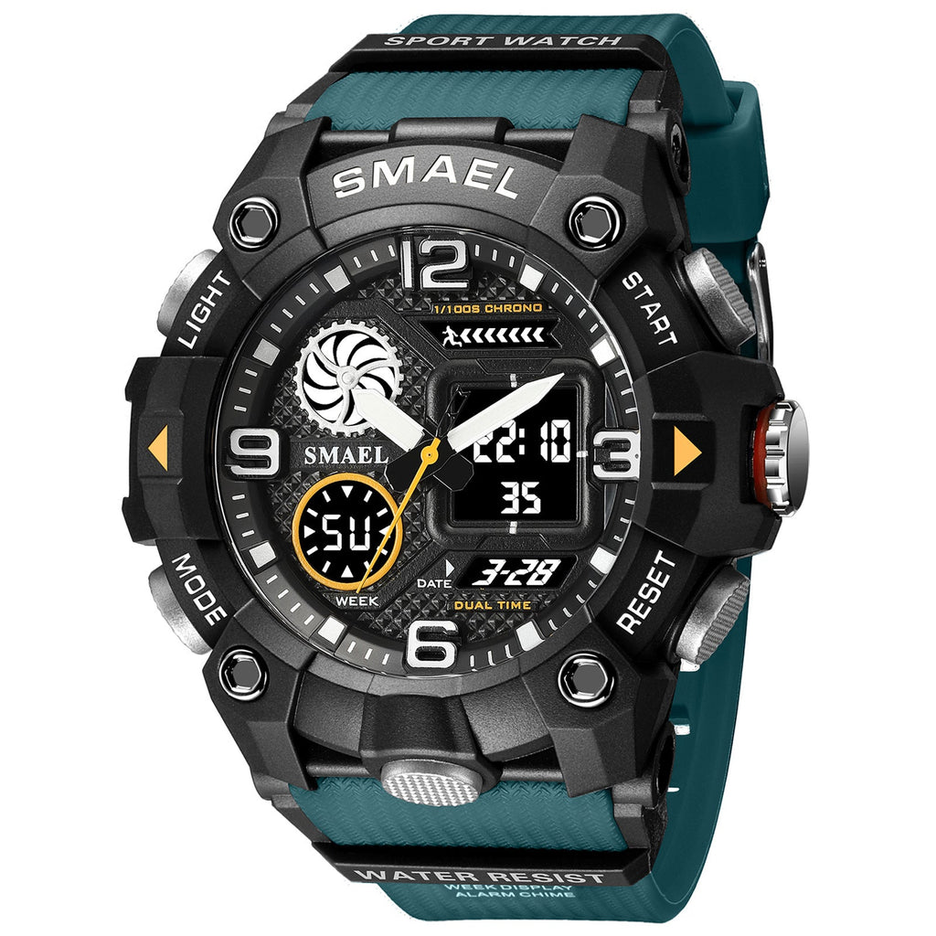 Sport Watch For Men WIth  Dual Time Waterproof 50M Miliatry Watches Chronograph Alarm Army Wristwatch - SJB-DIAMOND ELITES