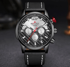 Mens Waterproof Sport Watch With Chronometers Day View And Cross-Matte Background Modern Man Watch Stevvex