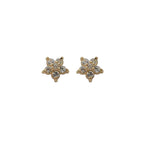 Plated Silver Gold Flower Earrings Pi-Mart