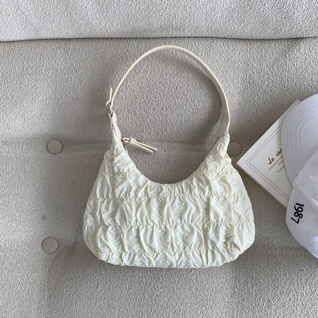small shoulder bag cream puff bag pleated bag hobo - SJB-DIAMOND ELITES