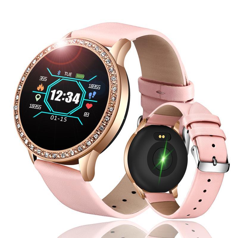 Luxury Ladies Smart Watch For Women With  Blood Pressure Heart Rate Monitor Fitness tracker And Sport Smart Band Alarm Clock Reminder Smartwatch - SJB-DIAMOND ELITES