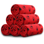 6 pack Cozy 24x28 Inch Paw Print Blanket for Dogs and Cats - Soft and Warm Bed Cover for Ultimate Comfort Christmas Gift Lootquake LLC