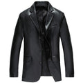 Middle Aged And Elderly Fathers Wear Loose Casual Leather Jackets Pi-Mart