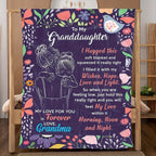 1pc Cozy Floral Grandma's Love Throw Blanket - Soft, Warm, Plush, and Gentle for Couch, Bed, Sofa - Heartfelt Gift for Granddaughter from Grandma Lootquake LLC