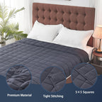 1pc, Weighted Blanket (60''x80'',12lbs,15lbs, 20lbs, Queen Size Dark Grey) for Adults, High Breathability Heavy Blanket, Soft Material with Premium Glass Beads
