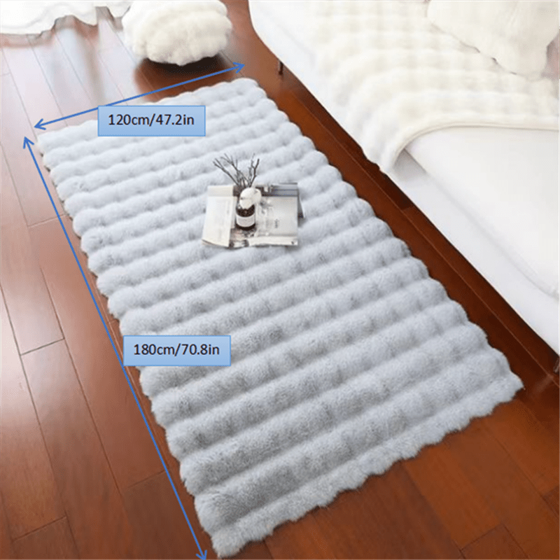 1pc Bubble Velvet Soft Shag Rug - Ultra-Soft Luxury Area Rug for Girls Bedrooms & Living Rooms - Non-Slip, Machine Washable, Colorful Decorative Blanket for Cozy Home Decor, Sofa Mat Lootquake LLC