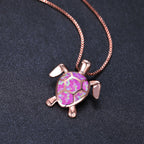 Fashion Turtle Simple Necklace Stud Earrings Set Pi-Mart