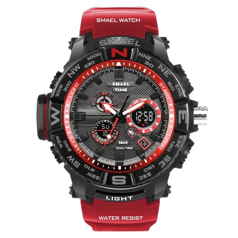 New Luxury Sport Watch With Dual Display LED Digital Analog Electronic Quartz  Display and Waterproof 30M protection - SJB-DIAMOND ELITES
