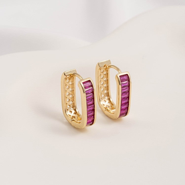 Round Earrings Heart-shaped High Sense Pi-Mart